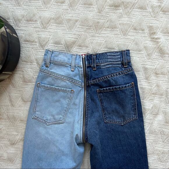 Revice Denim Yin Yang Two-Tone Zipper Jeans in Tokyo Wash - Picture 8 of 10